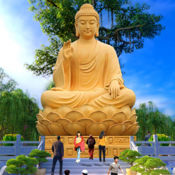 Thi công tượng Phật Thích Ca chùa La Hán, tỉnh Sóc Trăng